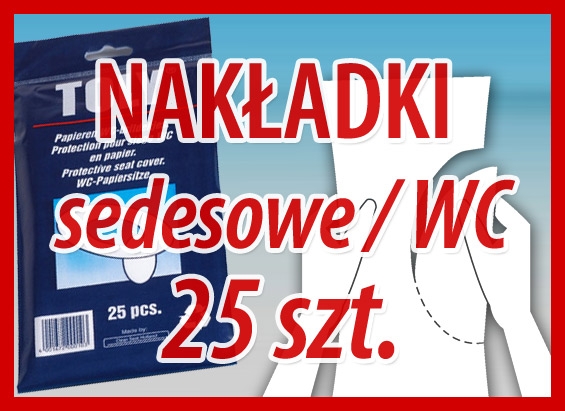 Toly higieniczne nakładki sedesowe 25 szt.